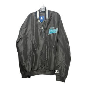 Vtg Starter Panthers Windbreaker Jacket 1/4 Zip Embroidered Made In USA Mens XXL